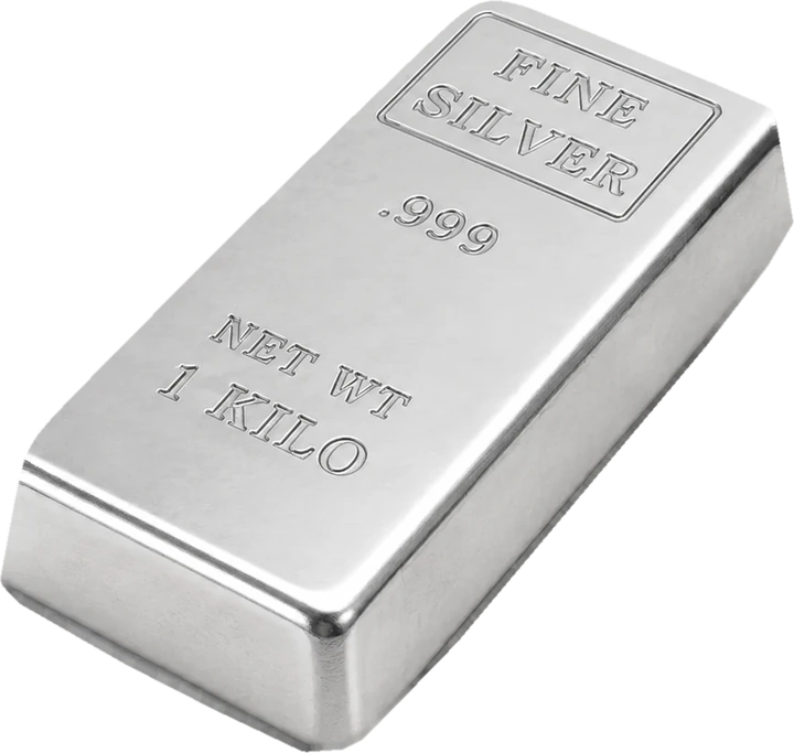 Silberbarren 1 Kilo, Feinsilber .999